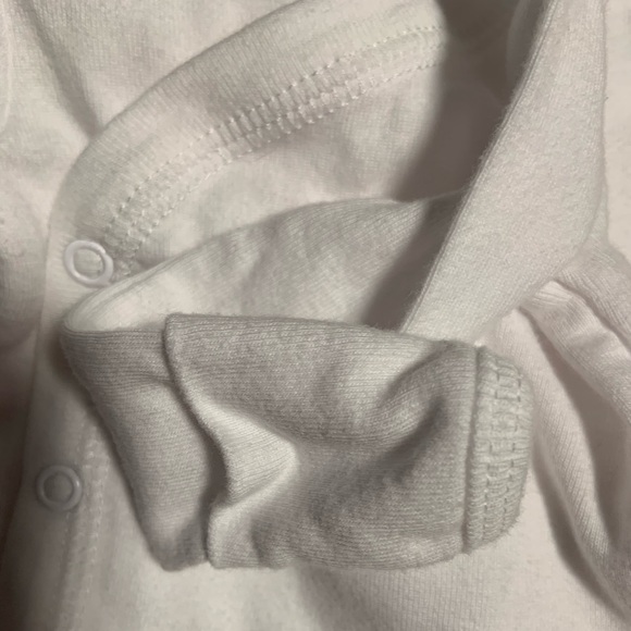 Preemie set of four cuffed sleeve button tops - Picture 3 of 3